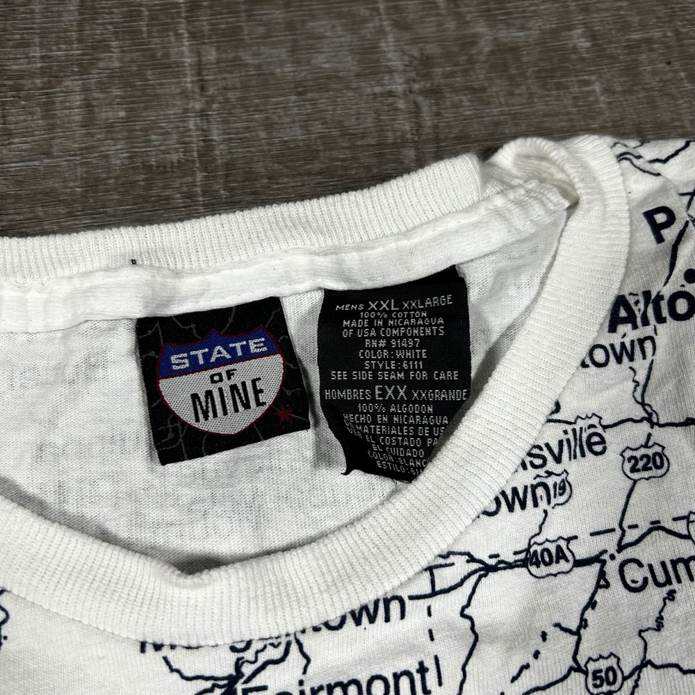 State of Mine Mens T Shirt North Carolina Map Graphic Tee XXL - Picture 3 of 7